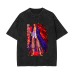 New Pirate King Lufei European and American Washed Old Vintage Short sleeved T-shirt American High Street Top