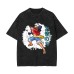 New Pirate King Lufei European and American Washed Old Vintage Short sleeved T-shirt American High Street Top