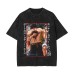 New Pirate King Lufei European and American Washed Old Vintage Short sleeved T-shirt American High Street Top