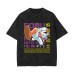 New Pirate King Lufei European and American Washed Old Vintage Short sleeved T-shirt American High Street Top