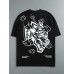 Darc Sport T-shirt Men's and Women's Cotton Short Sleeve Fire Shadow Wolf Head Shirt Fitness Round Neck Short Sleeve Casual