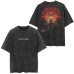 New Japanese Classic Naruto Anime Oversize High Street Vintage Washed Wax Dyed Short Sleeve T-shirt