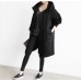 Casual women's mid length knee length loose fit oversized British style outerwear windbreaker jacket