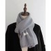 New Korean Winter Instagram Style Solid Color Knitted Warmth Versatile Student Winter Scarf for Men