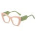 Thick frame, wide legged cat's eye sunglasses, men's and women's glasses, flat light