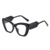 Thick frame, wide legged cat's eye sunglasses, men's and women's glasses, flat light