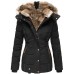 New Winter Warm Wool Collar Cotton Coat Women's Zipper Long Sleeve Slim Fit Cotton Coat Coat Hooded Coat