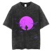 Japanese anime Naruto washed old short sleeved T-shirt American high street retro style wax dyed short sleeved anime