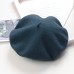 Beret wool knitted hat women's retro warm hat woolen beret