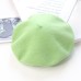 Beret wool knitted hat women's retro warm hat woolen beret