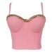 Wearing trendy women's bouncing bodice with steel rings outside the suspender