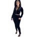 European and American women's new Korean velvet casual two-piece set