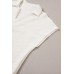 Black Textured V Neck Collared Short Sleeve Top