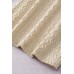 Simply Taupe Vintage Textured Puff Sleeve Mock Neck Top