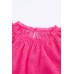 Rose Dotted Gold Stamp Tiered Ruffled Short Sleeve Top