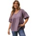 Textured Bubble Sleeves Top