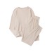 Apricot Pocketed Drop Shoulder Corded Sweat Suit