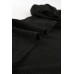 Black Buttoned Ribbed Knit Short Sleeve Top