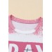 Purple PRAY Color Block Leopard Bleached Tee