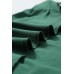 Blackish Green Seamed Detail Contrast Lace Raglan Sleeve Tee