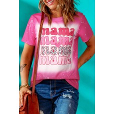 Rose Mama Letter Print Graphic Tie Dye