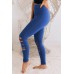 Rose Red Cut-out Skinny High Waist Leggings