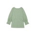 Khaki Smocked 3/4 Sleeve Casual Loose Top