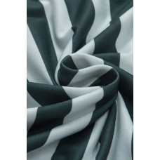 Sea Green Striped V Neck Ruffle Sleeve Top