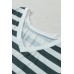 Sea Green Striped V Neck Ruffle Sleeve Top Sea Green Striped V Neck Ruffle Sleeve Top