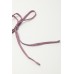 Rose Tan Solid Self Tied Straps Pleated Wide Leg Jumpsuit