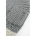 Gray Colorblock Cable Knit Side Pockets Duster Cardigan
