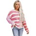 Rose Red Blocked Drop Shoulder Slouchy Sweater Rose Red Blocked Drop Shoulder Slouchy Sweater