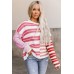 Rose Red Blocked Drop Shoulder Slouchy Sweater Rose Red Blocked Drop Shoulder Slouchy Sweater