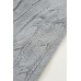 Ribbed Trim Eyelet Cable Knit Cardigan