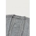 Ribbed Trim Eyelet Cable Knit Cardigan