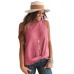 Fiery Red Twist Knot Waffle Knit Tank Top Fiery Red Twist Knot Waffle Knit Tank Top