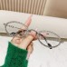 Full diamond oval frame sunshade sunglasses