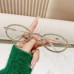 Full diamond oval frame sunshade sunglasses