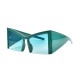 Half frame wide leg sunglasses women's sunshade and sun protection