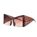 Half frame wide leg sunglasses women's sunshade and sun protection