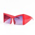 Half frame wide leg sunglasses women's sunshade and sun protection
