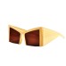 Half frame wide leg sunglasses women's sunshade and sun protection