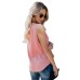 Pink V Neck Draped Tank Top Pink V Neck Draped Tank Top