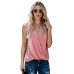 Pink V Neck Draped Tank Top Pink V Neck Draped Tank Top