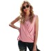 Pink V Neck Draped Tank Top Pink V Neck Draped Tank Top