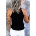 Grey Solid Color Crew Neck Tank Top
