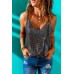 Gray Sequin Tank Top