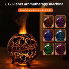 Crack Planet RGB Flame Aroma Diffuser Air Humidifier Ultrasonic Cool Mist Maker Fogger LED Essential Oil Fire LED Lamp Difusor