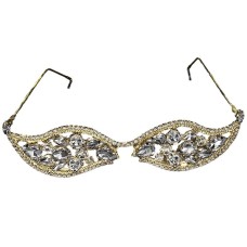 Stonefans Crystal Geometric Sunglasses Frame for Women Party Jewelry Ins Fashion Rhinestone Face Accessories Bridal Gifts