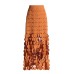 Solid Elegant Hollow Out Skirt For Women High Waist Patchwork Zipper Temperament Skirts Female Fashion Style New